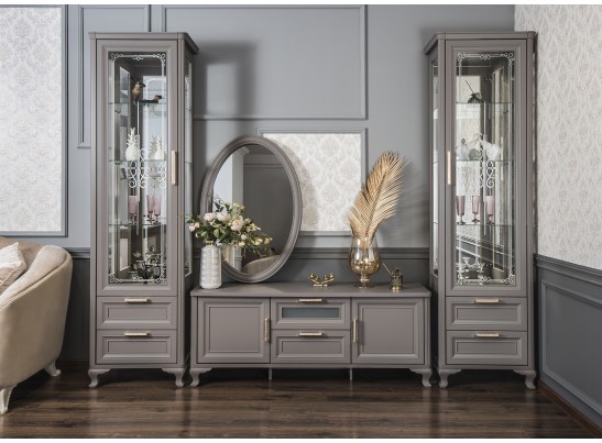 Гостиная МОККО 1+ТВ+1, серый камень в Каменске-Уральском