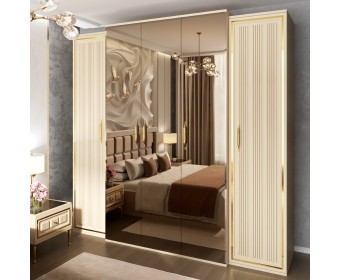 Шкаф 5-ти дверный ЗАМИРА, бежевый