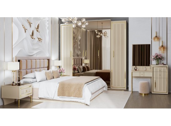 Шкаф 5-ти дверный ЗАМИРА, бежевый в Каменске-Уральском