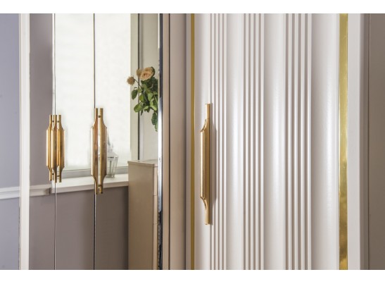 Шкаф 5-ти дверный ЗАМИРА, бежевый в Каменске-Уральском