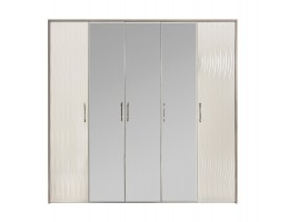 Шкаф GRAVITA 5-х ств зеркалами, Белый глянец