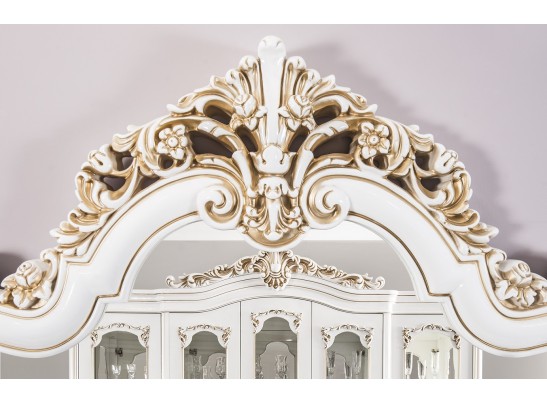 Комплект Комод+Зеркало Флоренция, белый глянец