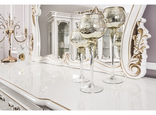 Комплект Комод+Зеркало Флоренция, белый глянец