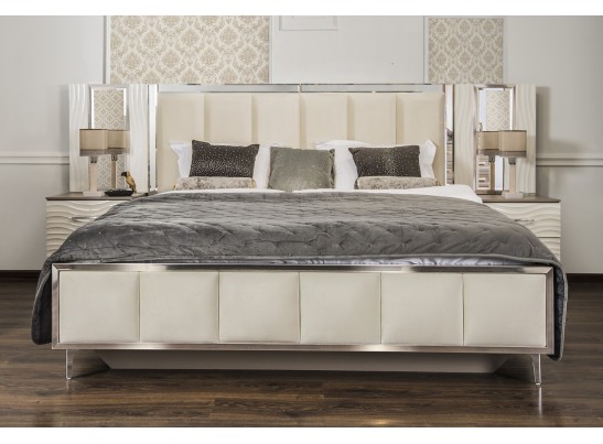 Спальня "Gravita" 5-и ств. шкаф с зеркалами, Белый глянец в Каменске-Уральском