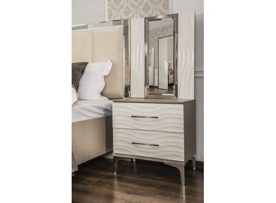 Зеркало GRAVITA для прикроватной тумбы, белый глянец в Каменске-Уральском