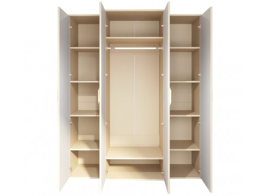 Шкаф 4-х дверный ЗАМИРА, бежевый в Каменске-Уральском