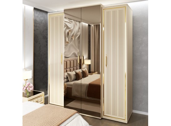 Шкаф 4-х дверный ЗАМИРА, бежевый в Каменске-Уральском