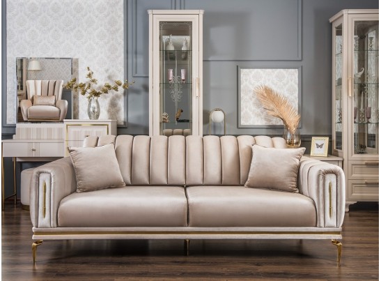 Комплект мягкой мебели ЗАМИРА, бежевый в Каменске-Уральском