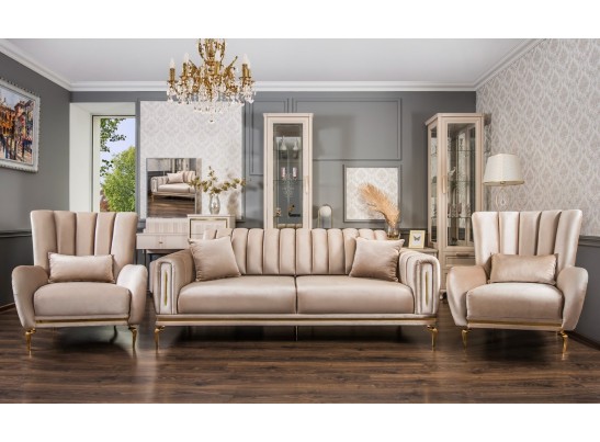 Комплект мягкой мебели ЗАМИРА, бежевый в Каменске-Уральском