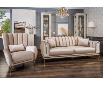 Комплект мягкой мебели ЗАМИРА, бежевый