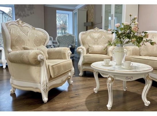 Комплект мягкой мебели Натали, белый глянец в Каменске-Уральском
