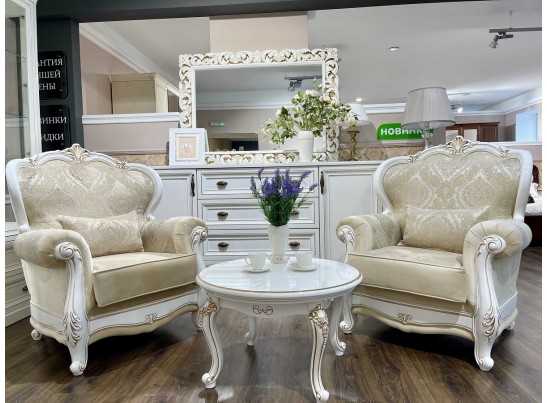 Комплект мягкой мебели Натали, белый глянец в Каменске-Уральском