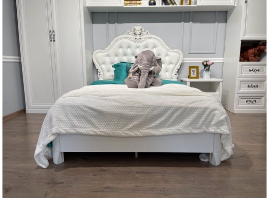 Кровать Мишель 120, белый матовый в Каменске-Уральском