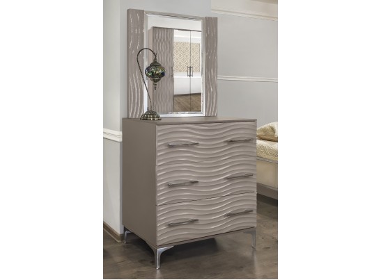 Зеркало Гравита, серый камень глянец в Каменске-Уральском