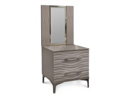 Тумба Гравита, серый камень глянец