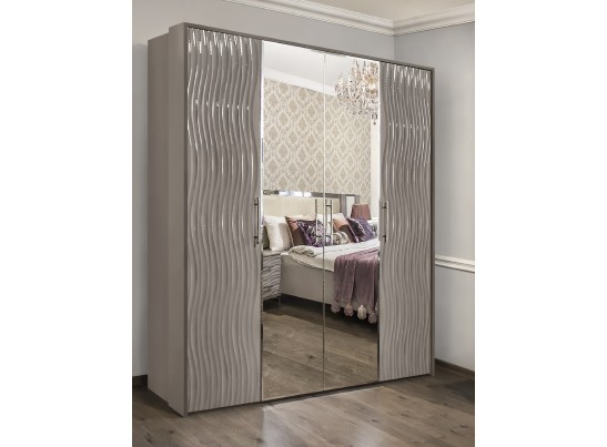 Шкаф 4-х ств. Гравита, серый камень глянец в Каменске-Уральском