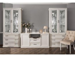 Гостиная Мишель 2+2, белая матовая