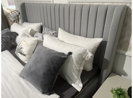 Кровать Стелла 160x200 см светло серый камень