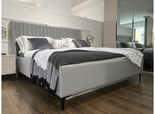 Кровать Стелла 180x200 см светло серый камень