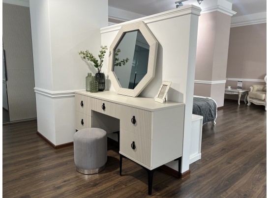 Зеркало Стелла светло серый камень