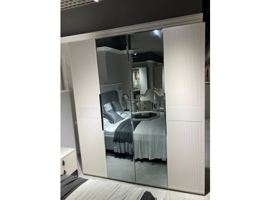 Спальня Стелла 4-ств 160 светло серый камень