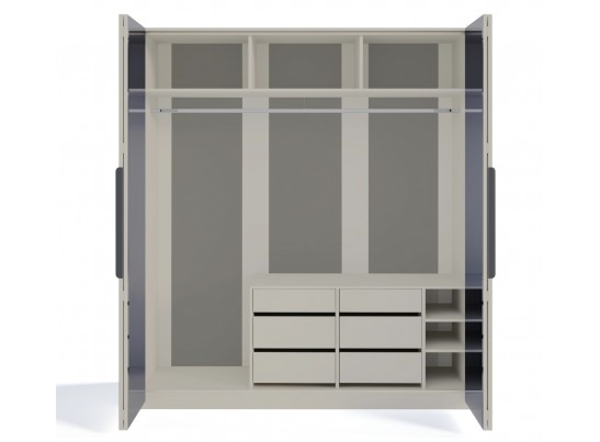 Спальня Стелла 4-ств 160 светло серый камень