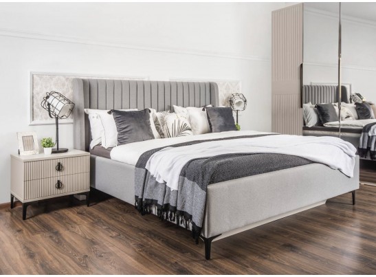 Спальня Стелла 6-ств 180 светло серый камень