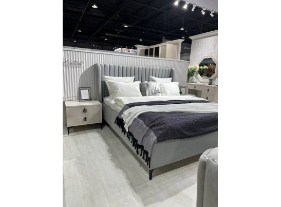 Спальня Стелла 6-ств 180 светло серый камень