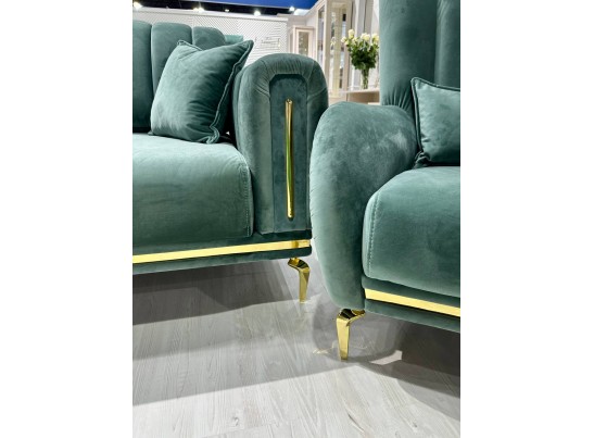 Комплект мягкой мебели Замира, оливковый