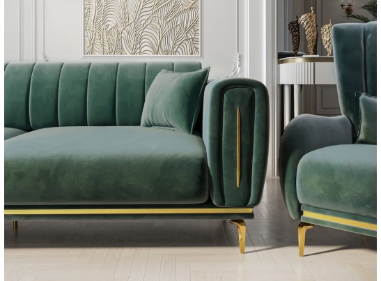 Комплект мягкой мебели Замира, оливковый