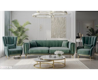 Комплект мягкой мебели Замира, оливковый 