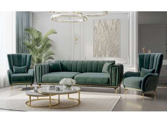 Комплект мягкой мебели Замира, оливковый