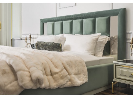 Кровать Замира 160x200 см оливковый в Каменске-Уральском