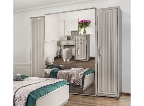 Шкаф Замира 5-дверный серый камень в Каменске-Уральском