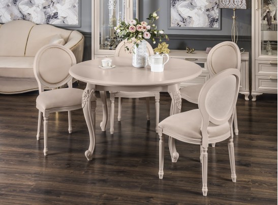 Стол Мокко круглый бежевый в Каменске-Уральском