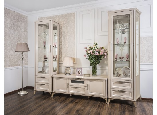 Тумба Нонна бежевый глянец в Каменске-Уральском