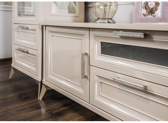 Гостиная Нонна 1+тв+1 бежевый глянец в Каменске-Уральском