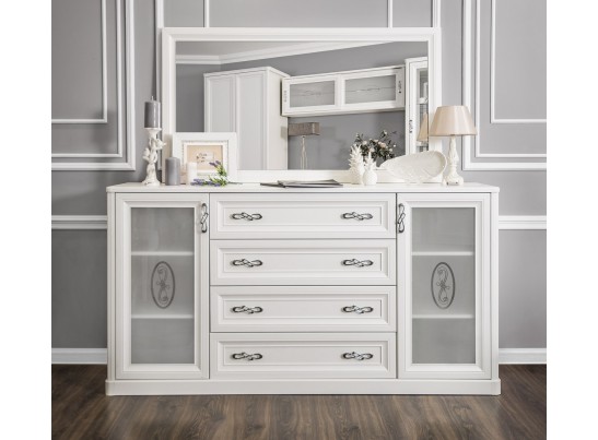 Комод Мишель белый матовый для гостиной в Каменске-Уральском