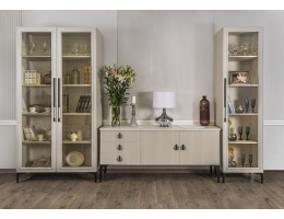 Гостиная Стелла 1+тв+2 светло серый камень