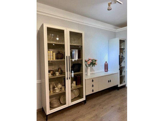 Гостиная Стелла 1+тв+2 светло серый камень