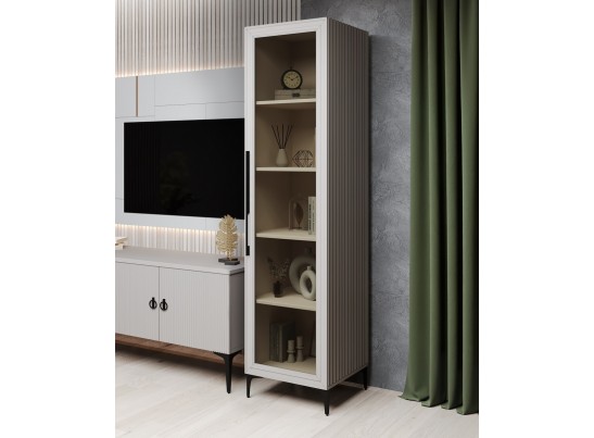 Гостиная Стелла 1+тв+2 светло серый камень