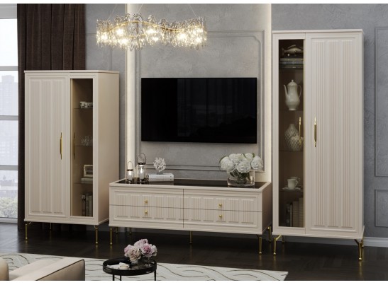 Гостиная Замира 2+тв+2 бежевый