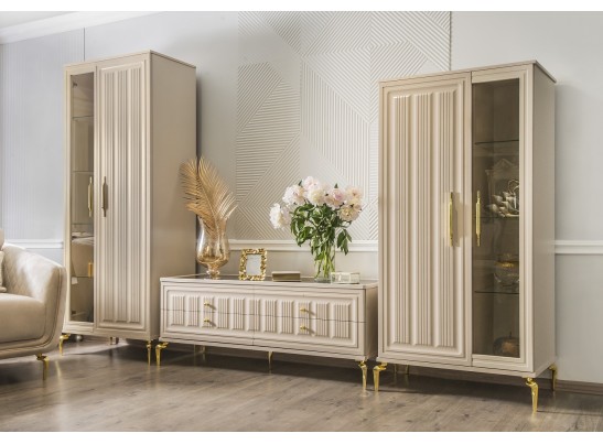 Гостиная Замира 2+тв+2 бежевый