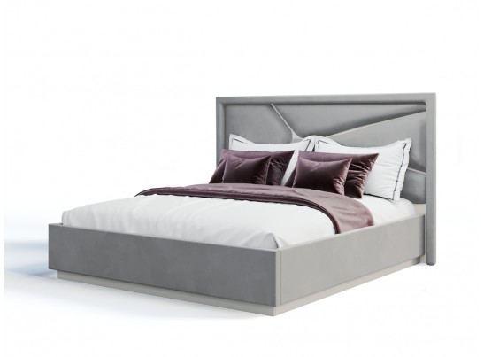 Кровать Лейла 160x200 см светло серый камень