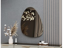 Зеркало Лейла светло серый камень