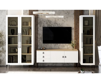 Витрина Стелла 1-ств белый