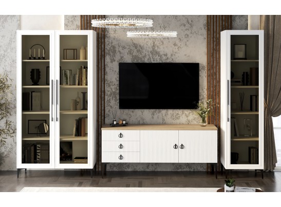 Витрина Стелла 1-ств белый