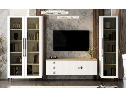 Гостиная Стелла 1+тв+2 белый