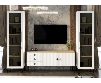 Гостиная Стелла 1+тв+1 белый