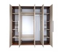 Шкаф Жаклин 5-створчатый с зеркалом бежевый